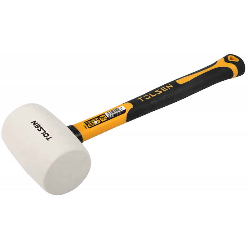 Młotek gumowy biały fiberglass 225 g TOLSEN