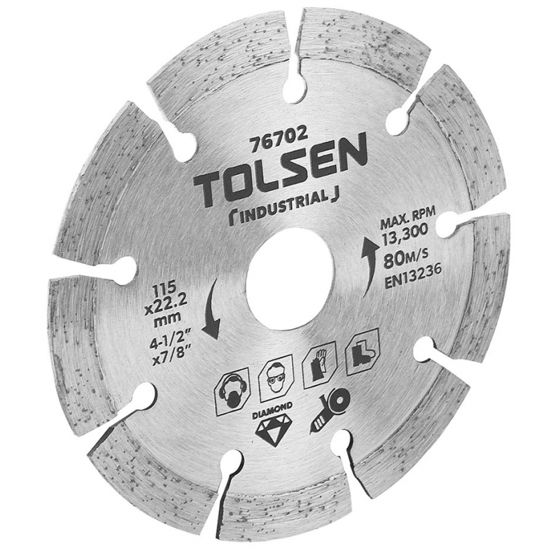 Tarcza diamentowa SEGMENTOWA 125 mm TOLSEN