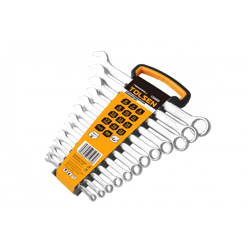 Zestaw kluczy płasko-oczkowoch 12 cz. TOLSEN