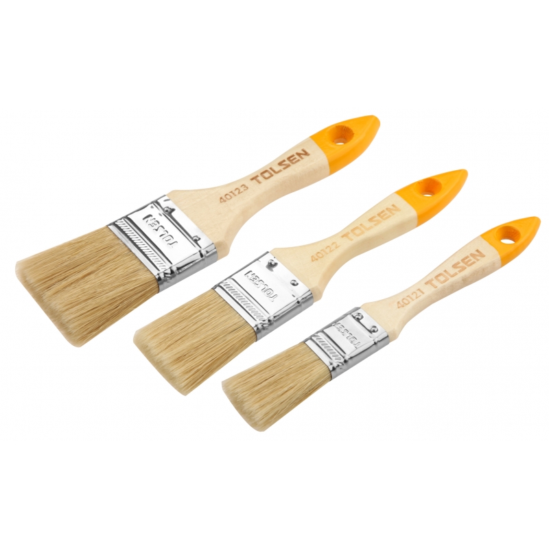 Pędzle płaskie 3 szt. TOLSEN