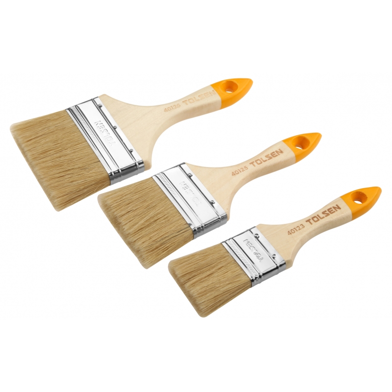 Pędzle płaskie 3 szt. 2"-3"-4" TOLSEN