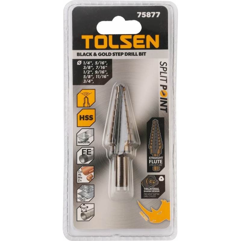 Wiertło choinkowe TIN 1/4"-3/4"  TOLSEN