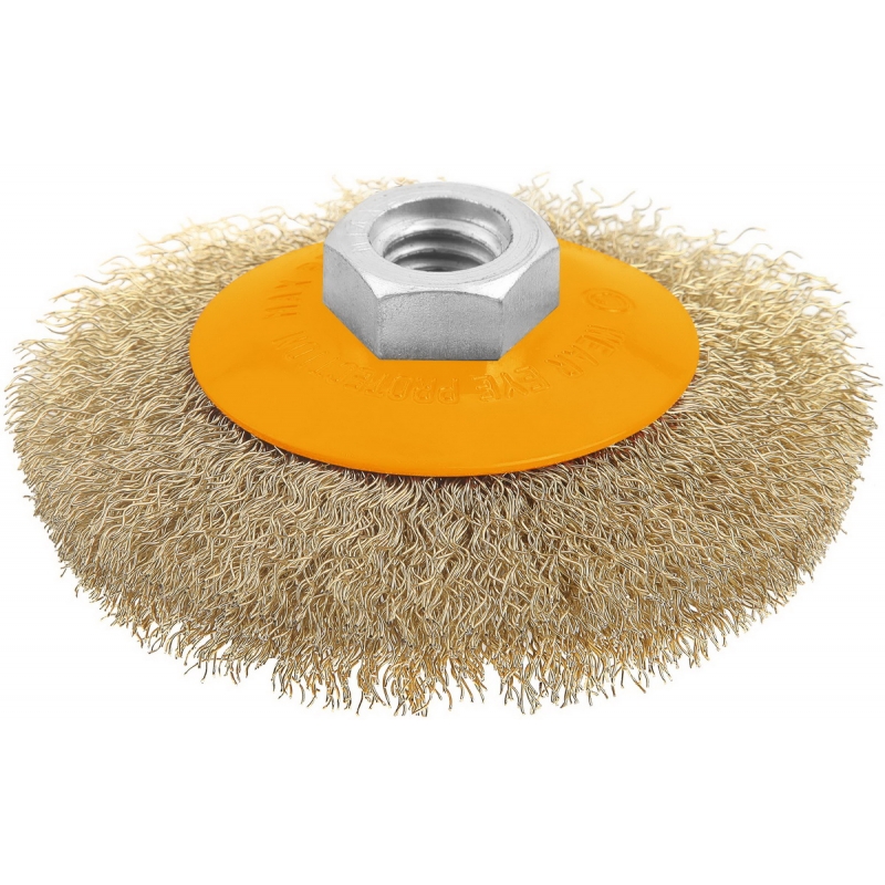 Szczotka tarcz. drut falowany M14 100 mm TOLSEN