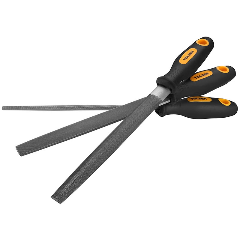 Pilniki 3 cz. płaski, okrągły, półokrągły TOLSEN