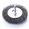Szczotka tarczowa z trzpieniem drut falowany 75mm