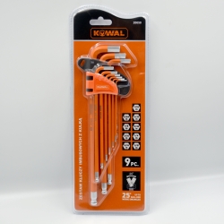 Zestaw kluczy imbusowych z kulką 9 szt.