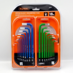 Zestaw kluczy imbusowych i Torx 18 szt.