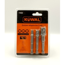 Adaptery kpl. 1/4" 3/8" 1/2" KowaL