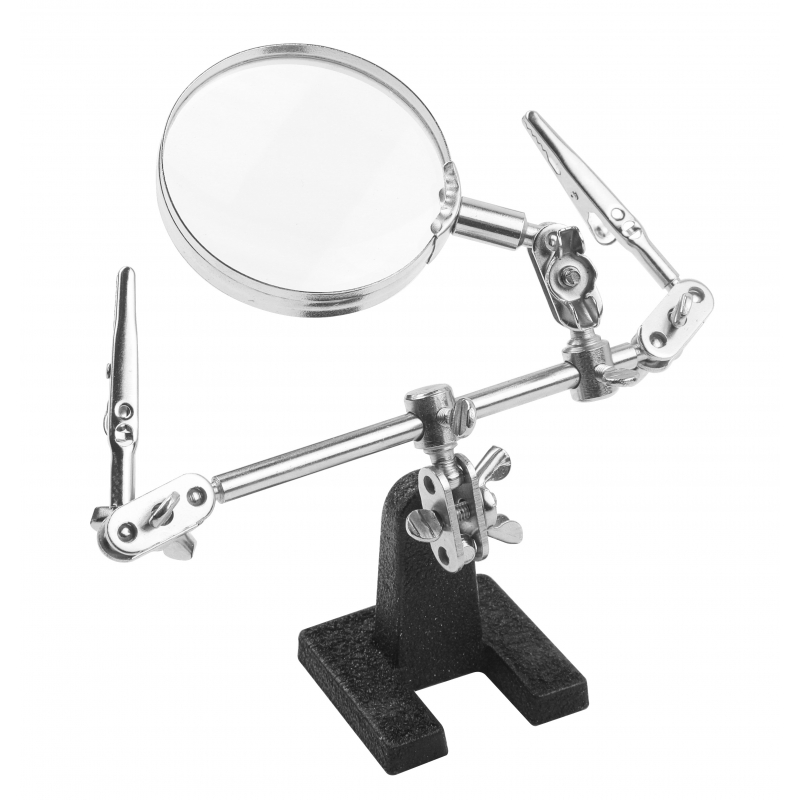 Lupa z uchwytem trzecia ręka TOLSEN