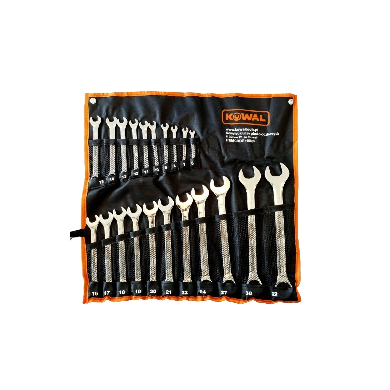 Zestaw kluczy płasko-oczkowych 6-32mm 21 cz.