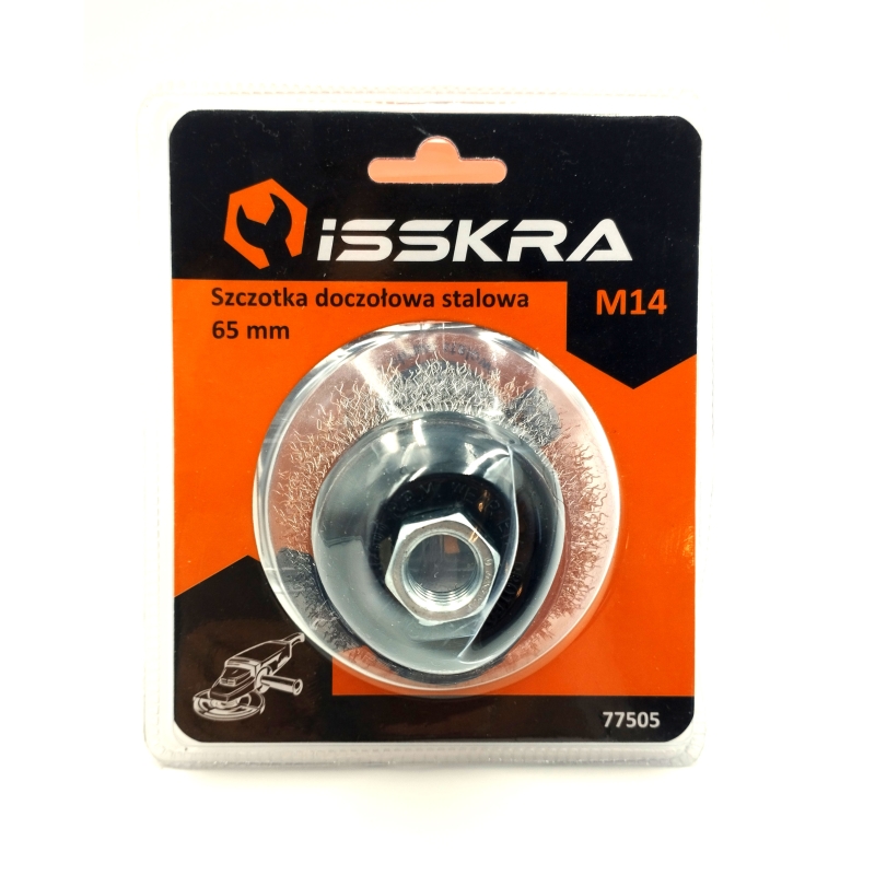 Szczotka doczołowa drut falowany M14 - 65 mm ISSKRA