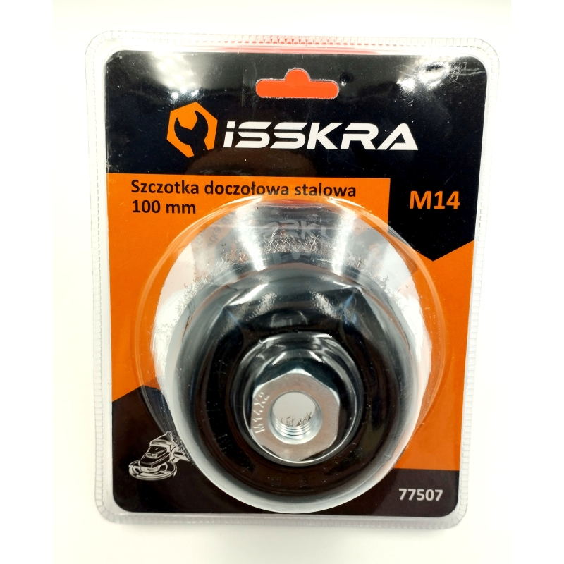 Szczotka doczołowa drut falowany M14 - 100 mm ISSKRA