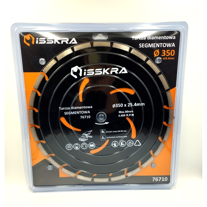 Tarcza diamentowa SEGMENTOWA 350 mm