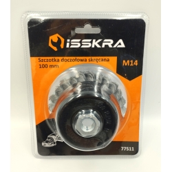 Szczotka doczołowa drut skręcany M14 - 100 mm ISSKRA