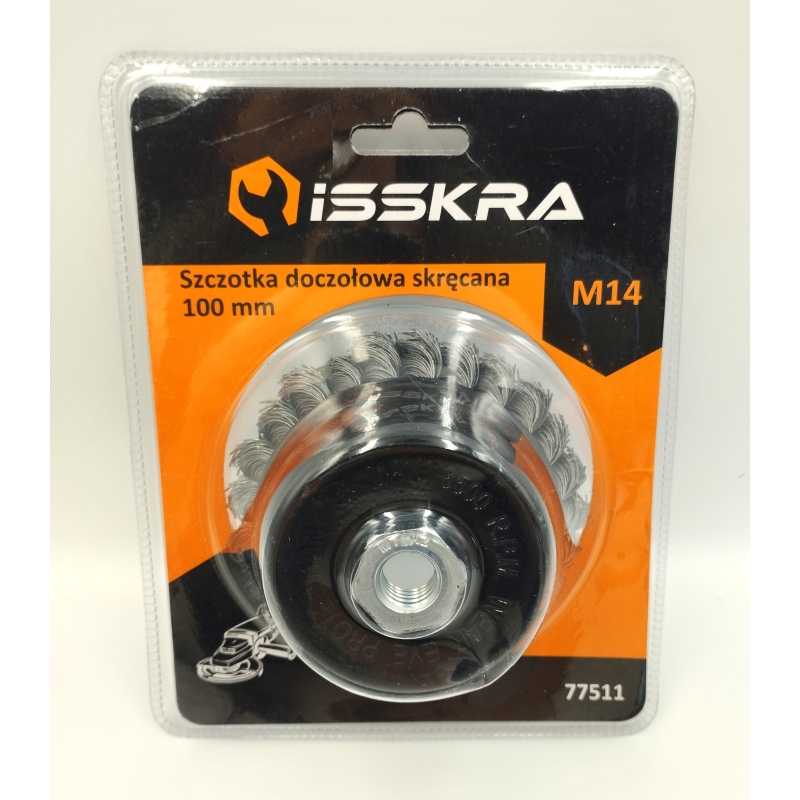 Szczotka doczołowa drut skręcany M14 - 100 mm ISSKRA