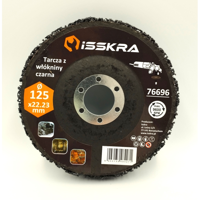 Tarcza z włókniny 125 mm czarna ISSKRA