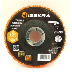 Tarcza z włókniny 125 mm pomarańczowa ISSKRA