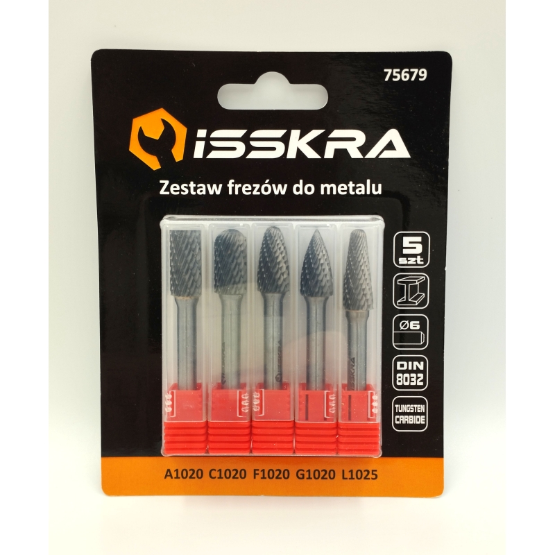 Zestaw frezów do metalu 5 szt. ISSKRA