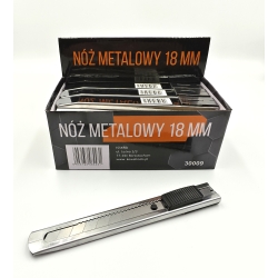 Nóż metalowy cienki 18 mm ISSKRA