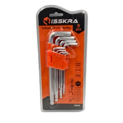 Imbusy długie z kulką 9 cz. ISSKRA