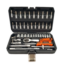 Zestaw nasadek z bitami 1/4" 46 elem. ISSKRA