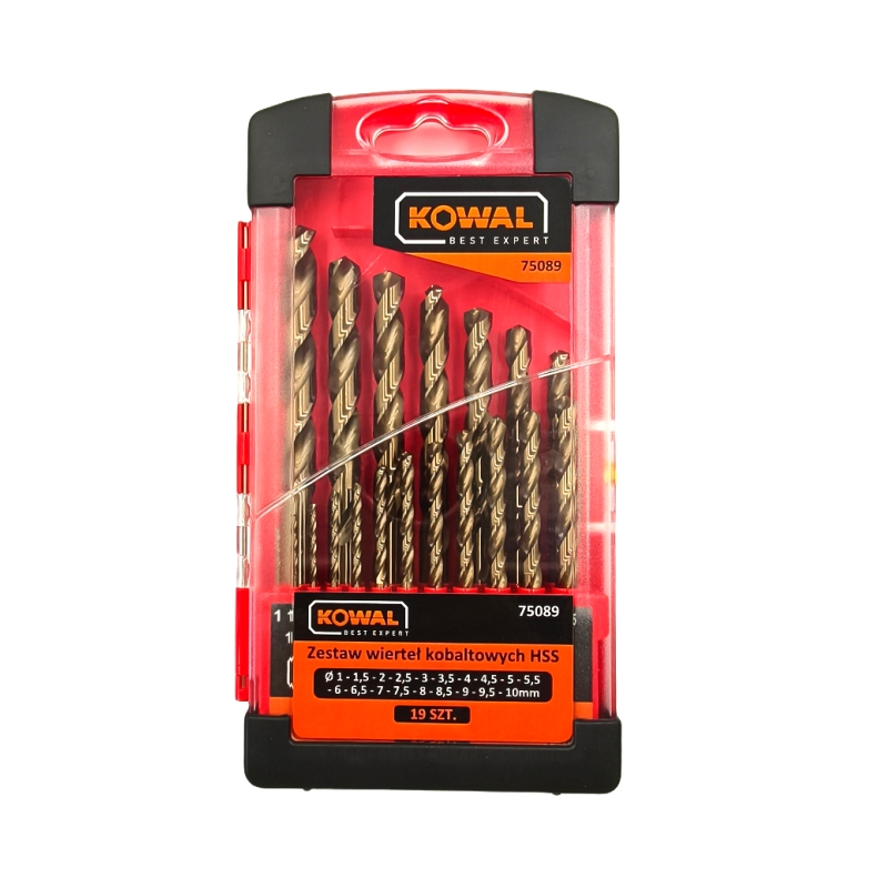 Komplet wierteł kobaltowych HSS 1-10 mm 19 szt. ISSKRA
