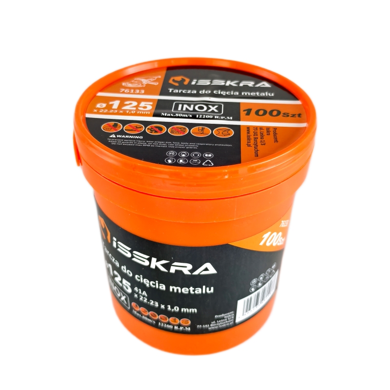 Tarcza do cięcia metalu INOX 125x1,0 mm ISSKRA