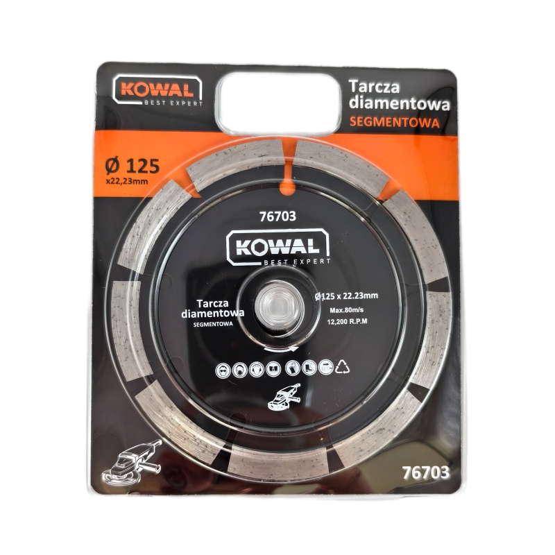 Tarcza diamentowa SEGMENTOWA 125 mm KowaL