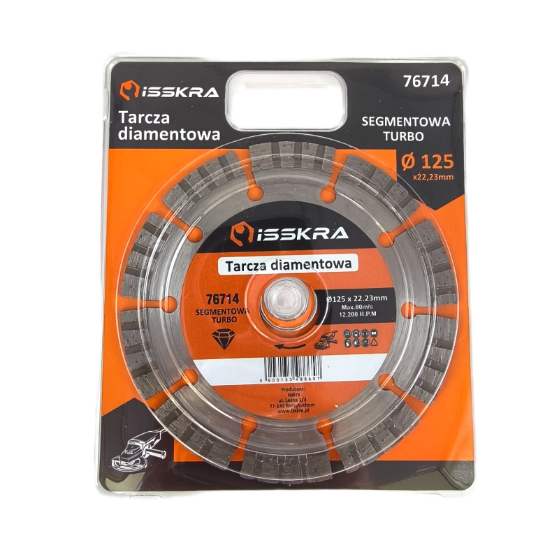 Tarcza diamentowa SEGMENTOWA TURBO 125 mm ISSKRA