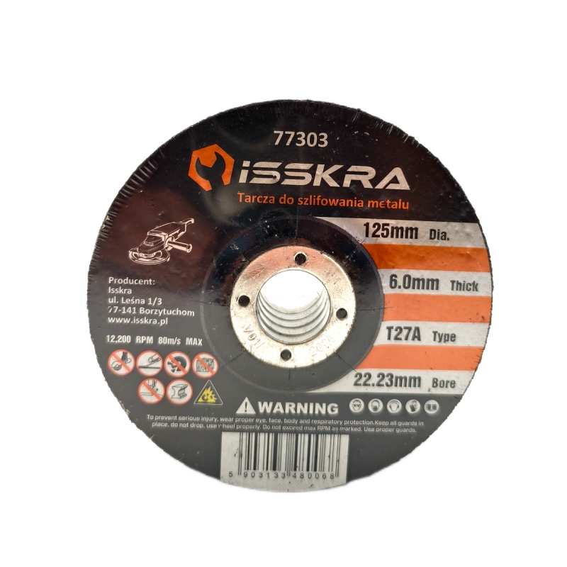 Tarcza do szlifowania metalu 125x6,0 mm ISSKRA