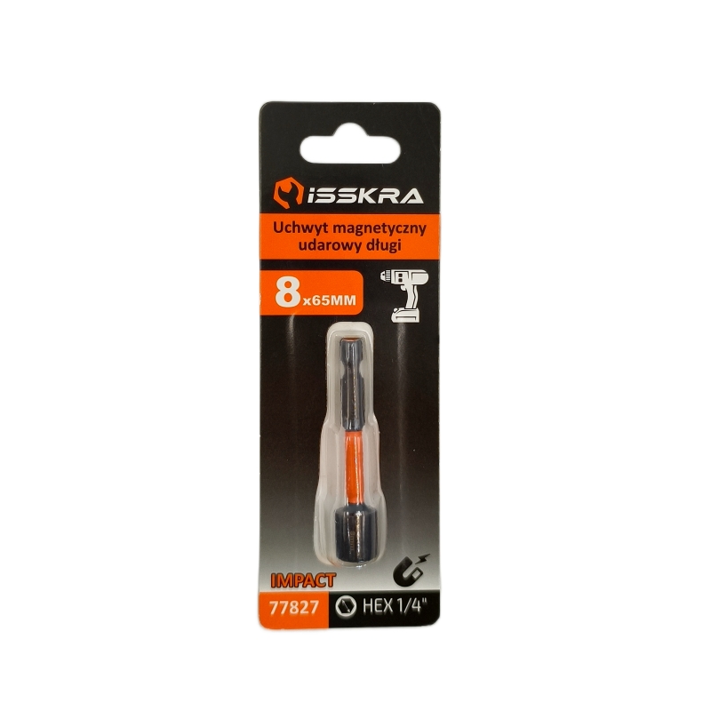 Uchwyt magnetyczny udarowy długi 8 mm ISSKRA