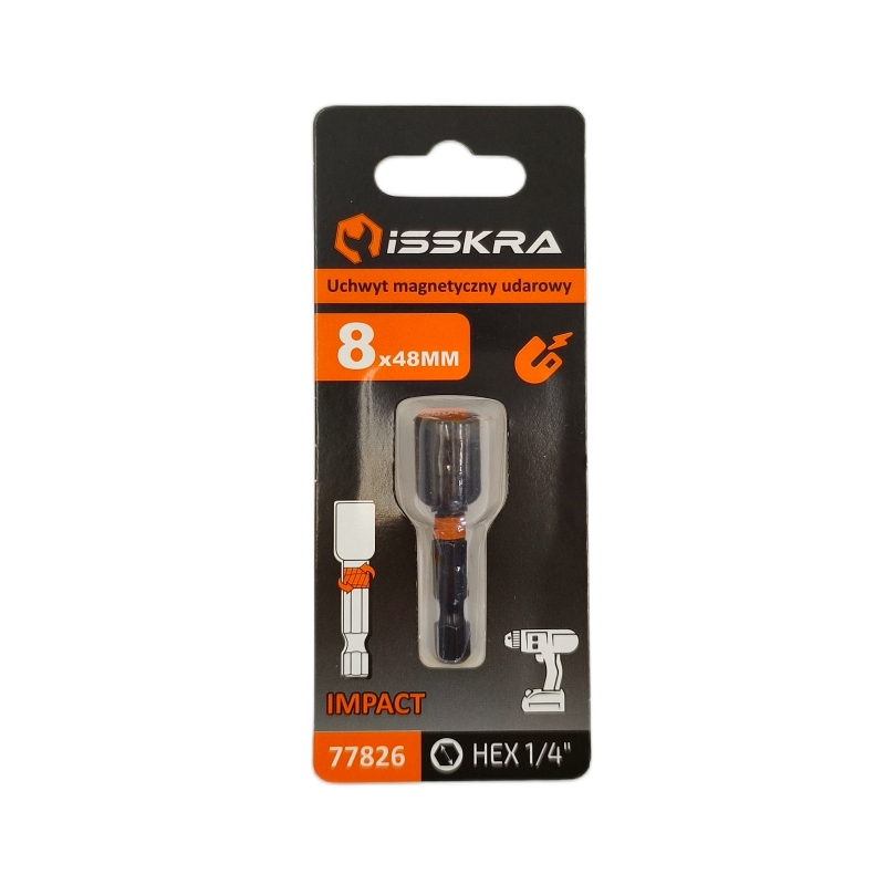 Uchwyt magnetyczny udarowy 8 mm ISSKRA