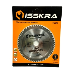 Piła tarczowa do drewna 125/22,2 x 60 z ISSKRA