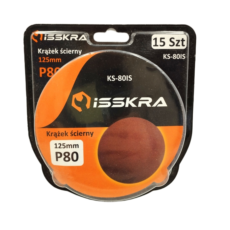 Krążek czepny 125 mm P 80  15 szt.