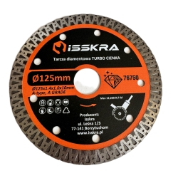 Tarcza diamentowa TURBO CIENKA 125x1.4 mm ISSKRA