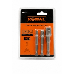 Adaptery kpl. 1/4" 3/8" 1/2" KowaL