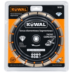 Tarcza diamentowa SEGMENTOWA 230 mm KowaL