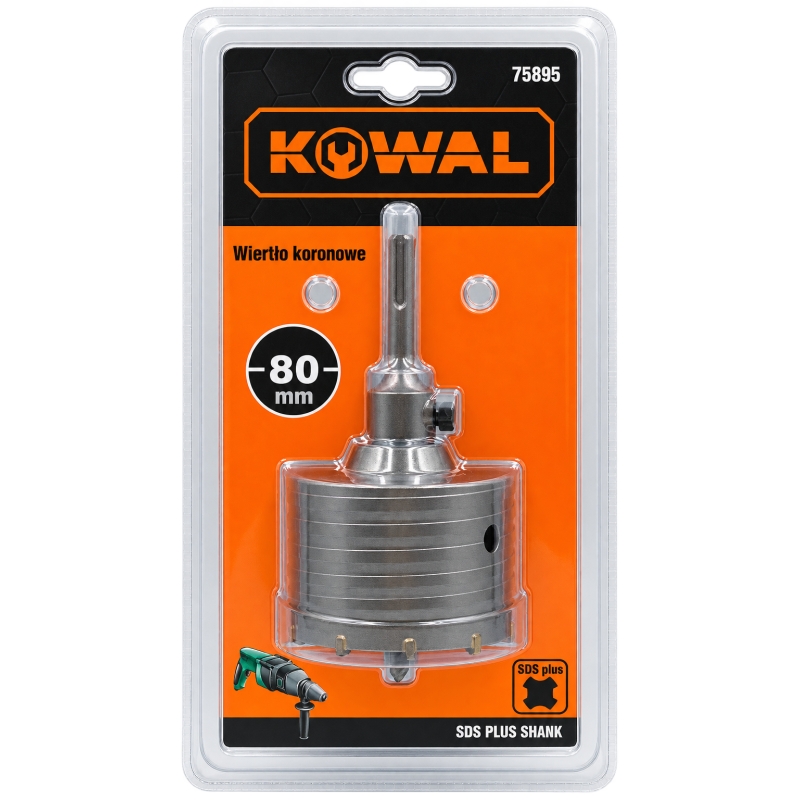 Wiertło koronowe SDS PLUS 80 mm KowaL