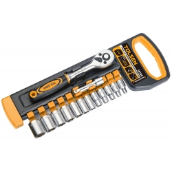 Zestaw nasadek z grzechotką 1/4" 14 elem. TOLSEN