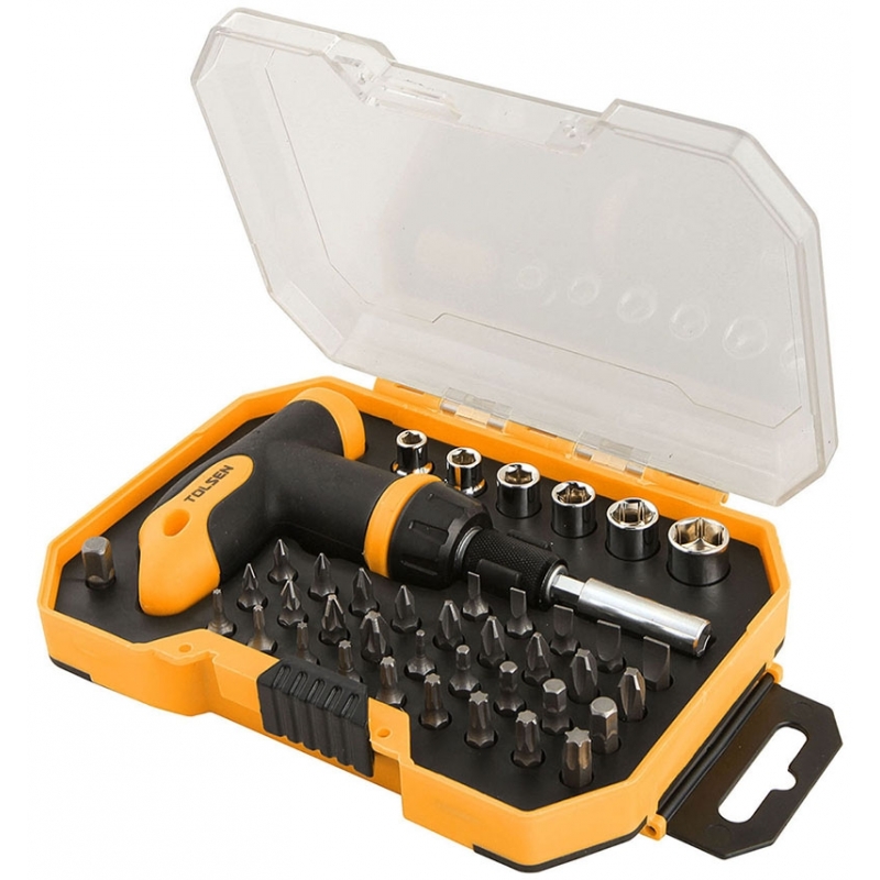 Zestaw nasadek + bity 41 cz. TOLSEN